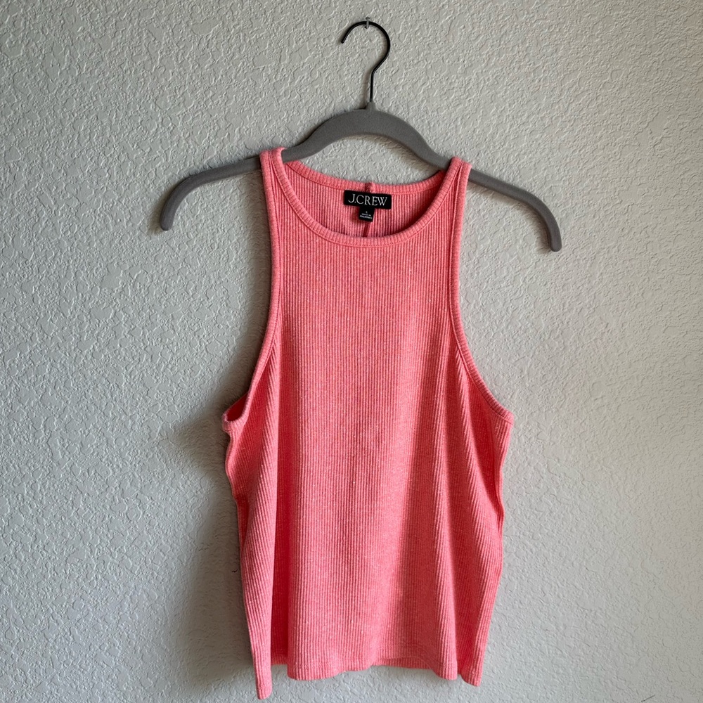 💖J.Crew Favorite Ribbed Pink Coral Tank Top